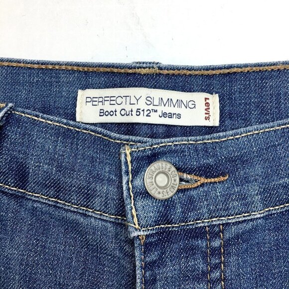 Levi's 512 Women's Jeans Boot Cut Perfectly Slimming Medium Wash size 10 - Picture 4 of 11